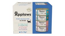 APPLAWS Fish Selection - Conserva Umida pentru Pisici in Supa, Multipack 70g x12buc