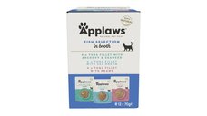 APPLAWS Fish Selection Multipack pentru Pisici, Hrană Umedă în Supă, 70g x12buc