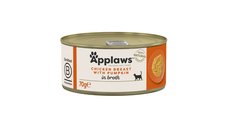 APPLAWS hrana umeda pentru pisici cu piept de pui si dovleac in supa, conserva 70 g