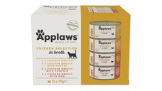 APPLAWS Pui in Supa pentru Pisici, Multipack 12 x 70g de Hrana Umeda