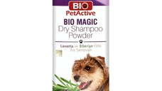 BIO PETACTIVE Bio Magic, șampon pudră câini, fără clătire, Lavanda, flacon, 150g