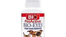 BIO PETACTIVE Eyes Tear Stain Remover, soluție igiena ochilor câini, anti-pete, blană albă, flacon, piele & blană, 50ml