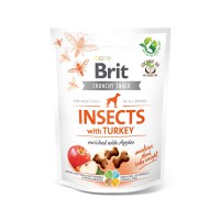 BRIT Care Crunchy Cracker, Insecte și Curcan cu Mere, recompense fără cereale câini, 200g - 1
