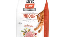 BRIT Care Indoor Anti-Stress, Pui, hrană uscată fără cereale pisici, antistres, 2kg