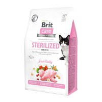 BRIT Care Sterilized Sensitive, Iepure, hrană uscată fără cereale pisici sterilizate, 2kg - 1