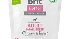 BRIT Care Sustainable, Digest & Relax, XS-S, Pui și Insecte, hrană uscată câini, sistem digestiv BRIT Care Sustainable Adult Small Breed, XS-S, Pui și Insecte, hrană uscată câini, sistem digestiv, 1kg