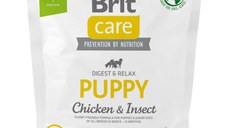 BRIT Care Sustainable, Digest & Relax, XS-XL, Pui și Insecte, hrană uscată câini junior, sistem digestiv BRIT Care Sustainable Puppy, XS-XL, Pui și Insecte, hrană uscată câini junior, sistem digestiv, 1kg