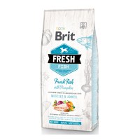 BRIT Fresh Muscles & Joints Adult L-XL, Pește cu Dovleac, hrană uscată conținut redus cereale câini, 12kg - 1