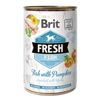 BRIT Fresh, Pește cu Dovleac, conservă hrană umedă conținut redus cereale câini, (în aspic), 400g - 1