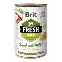 BRIT Fresh, Rață cu Mei, conservă hrană umedă fără cereale câini, (în aspic), 400g - 1