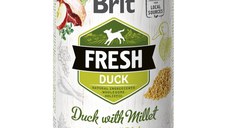 BRIT Fresh, Rață cu Mei, conservă hrană umedă fără cereale câini, (în aspic), 400g