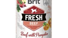 BRIT Fresh, Vită cu Dovleac, conservă hrană umedă fără cereale câini, (în aspic), 400g