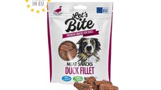 BRIT Let's Bite Meat Snacks Duck Fillet, XS-XL, Rață, punguță, resigilabil recompense fără cereale câini BRIT Let's Bite Meat Snacks Duck Fillet, XS-XL, Rață, punguță recompense fără cereale câini, 300g