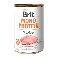 BRIT Mono Protein, Curcan, conservă hrană umedă monoproteică fără cereale câini, (pate), 400g - 1