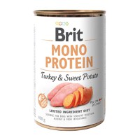 BRIT Mono Protein, Curcan cu Cartof dulce, conservă hrană umedă monoproteică fără cereale câini, (pate), 400g - 2