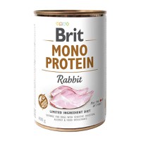 BRIT Mono Protein, Iepure, conservă hrană umedă monoproteică fără cereale câini, (pate), 400g - 3