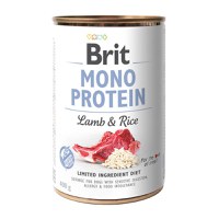 BRIT Mono Protein, Miel cu Orez brun, conservă hrană umedă monoproteică conținut redus cereale câini, (pate), 400g - 1