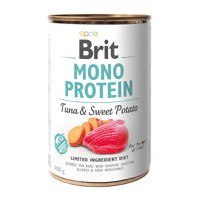 BRIT Mono Protein, Ton cu Cartof dulce, conservă hrană umedă monoproteică fără cereale câini, (pate), 400g - 2