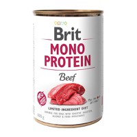 BRIT Mono Protein, Vită, conservă hrană umedă monoproteică fără cereale câini, (pate), 400g - 1