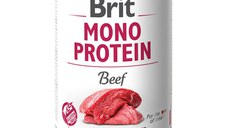 BRIT Mono Protein, Vită, conservă hrană umedă monoproteică fără cereale câini, (pate), 400g