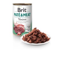 BRIT Pate & Meat, Vânat, conservă hrană umedă fără cereale câini, (pate cu bucăți de carne), 800g - 3