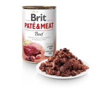 BRIT Pate & Meat, Vită, conservă hrană umedă fără cereale câini, (pate cu bucăți de carne), 800g - 4