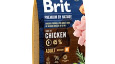 BRIT Premium By Nature Adult Medium Breed, M, Pui, hrană uscată câini, 8kg