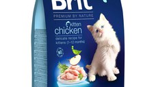 BRIT Premium by Nature Kitten, Pui, hrană uscată pisici junior, 8kg