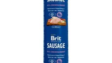 BRIT Premium, Pui și Iepure, salam hrană umedă conținut redus cereale câini, 800g