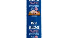BRIT Premium, Pui și Pește Alb, salam hrană umedă conținut redus cereale câini, 800g