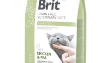 BRIT VD Diabetes, Pui, dietă veterinară, hrană uscată fără cereale pisici, diabet, 2kg
