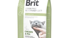 BRIT VD Diabetes, Pui, dietă veterinară, hrană uscată fără cereale pisici, diabet, 5kg