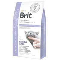BRIT VD Gastrointestinal, Hering, dietă veterinară, hrană uscată fără cereale pisici, sistem digestiv, 2kg - 1