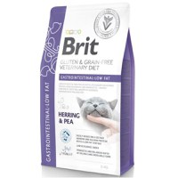 BRIT VD Gastrointestinal Low Fat, Hering, dietă veterinară, hrană uscată fără cereale pisici, sistem digestiv, 5kg - 2