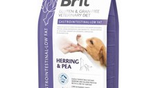 BRIT VD Gastrointestinal Low Fat, XS-XL, Hering, dietă veterinară, hrană uscată fără cereale câini, sistem digestiv, 2kg