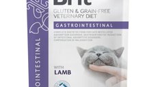 BRIT VD Gastrointestinal pentru pisici, hrana umeda veterinara fara cereale cu miel in sos, 85 g