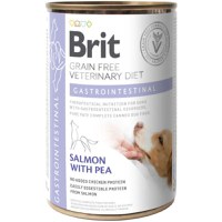BRIT VD Gastrointestinal, XS-XL, Somon, dietă veterinară, conservă hrană umedă fără cereale câini, sistem digestiv, (în aspic), 400g - 2