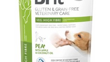 BRIT VD High Fibre, XS-XL, Mazăre și Mere, dietă veterinară, hrană uscată fără cereale câini, obezitate, 400g