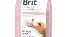 BRIT VD Hypoallergenic, XS-XL, Somon, dietă veterinară, hrană uscată fără cereale câini, alergii, 2kg
