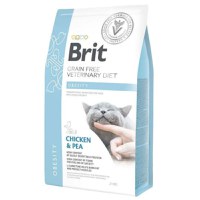 BRIT VD Obesity, Pui, dietă veterinară, hrană uscată fără cereale pisici, obezitate, 400g - 1
