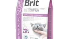 BRIT VD Ultra Hypoallergenic, Insecte, dietă veterinară, hrană uscată fără cereale pisici, alergii, 5kg
