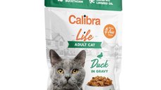 CALIBRA Life hrana umeda fara cereale cu rata pentru pisici, in sos, plic de 85 g