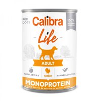 CALIBRA Life, XS-XL, Curcan și Mere, conservă hrană umedă monoproteică fără cereale câini, (pate), 400g - 2