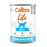 CALIBRA Life, XS-XL, Pui și Inimi de Pui, conservă hrană umedă monoproteică câini, (pate), 400g - 1