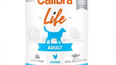 CALIBRA Life, XS-XL, Pui și Inimi de Pui, conservă hrană umedă monoproteică câini, (pate), 400g