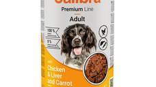 CALIBRA Premium Line, XS-XL, Pui și Ficat, conservă hrană umedă câini, (în sos), 1240g