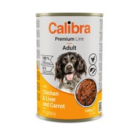 CALIBRA Premium Line, XS-XL, Pui și Ficat, conservă hrană umedă câini, (în sos), 1240g - 2