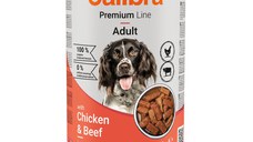 CALIBRA Premium Line, XS-XL, Pui și Vită, conservă hrană umedă câini, (în sos), 1240g