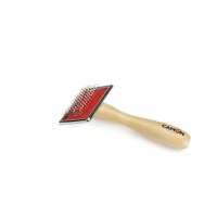 CAMON Perie cu maner de lemn, perie câini CAMON Perie cu maner de lemn, M, perie câini, 4.5x9cm - 1