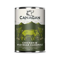 CANAGAN Chicken&Wild Boar Casserole, XS-XL, Pui și Mistreț, conservă hrană umedă fără cereale câini junior & adult, (în supă), 400g - 1